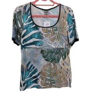 NWT DOLCEZZA “Tropical Blue” top
